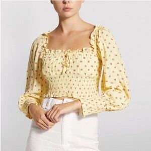 Faithfull the brand Ella puff-sleeved top